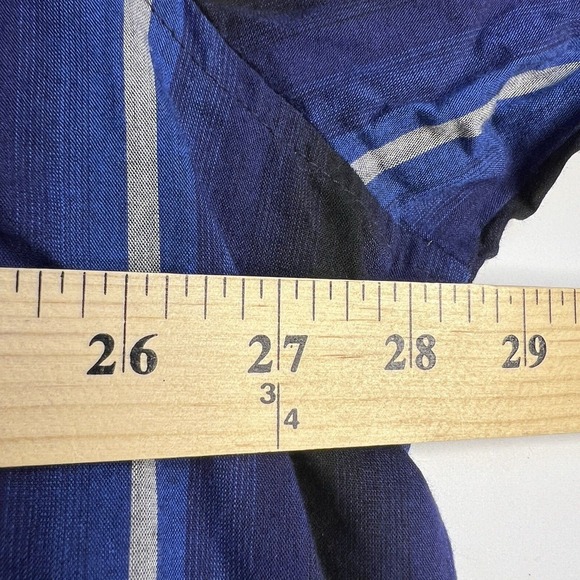 Vtg Wrangler Western Pearl Snap Men‎ Shirt Size 19X35 Striped Faded Blue - Picture 10 of 10